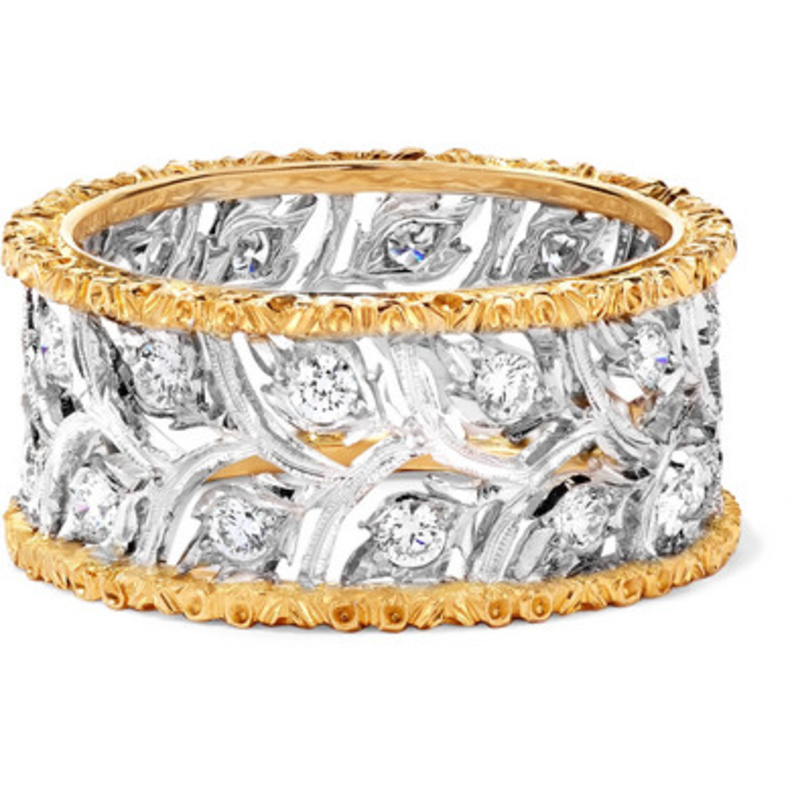 ‏ ‏خاتم فاخر من تصميم سوزان كالان مرصع بماسات قطع باقيت ومدورة