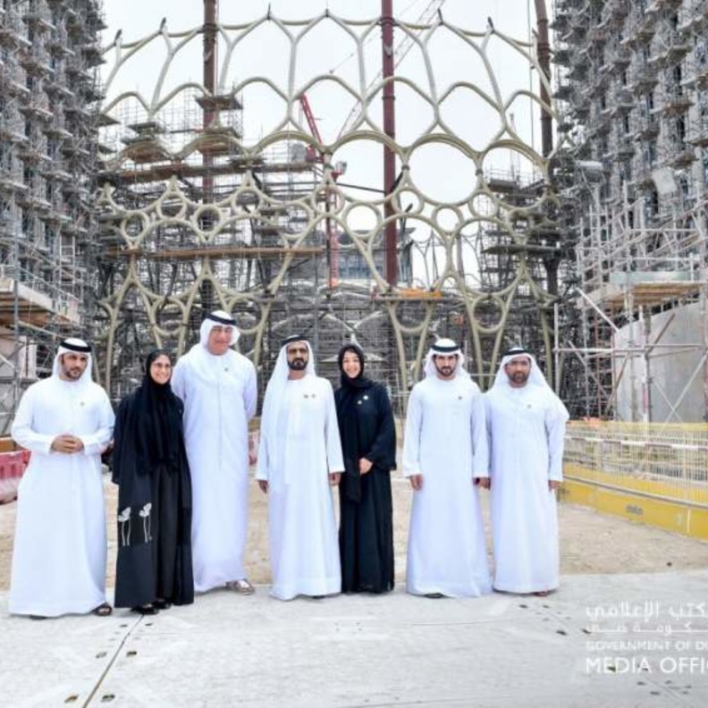 الشيخ محمد بن راشد يتفقد مشاريع البنية التحتية في" اكسبو 2020 دبي "