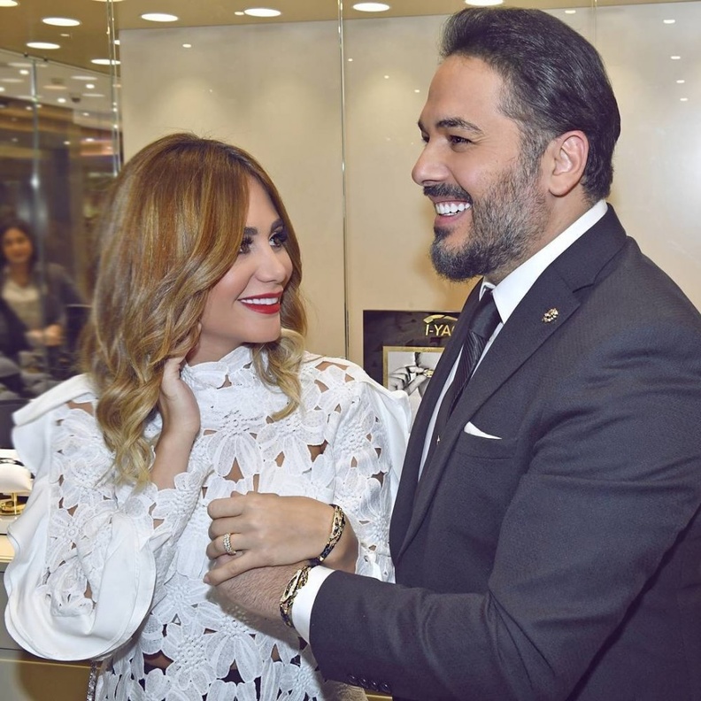 داليدا عياش تحتفل بعيد ميلاد زوجها رامي عياش