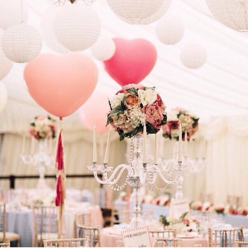افكار لتزيين طاولات الاعراس من انستقرام