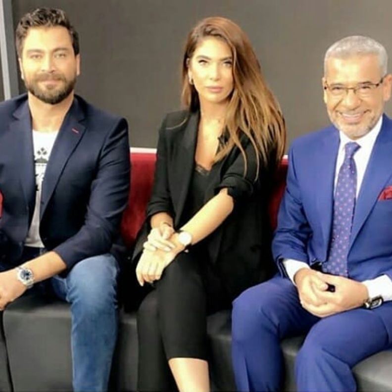 معتصم النهار وزوجته 