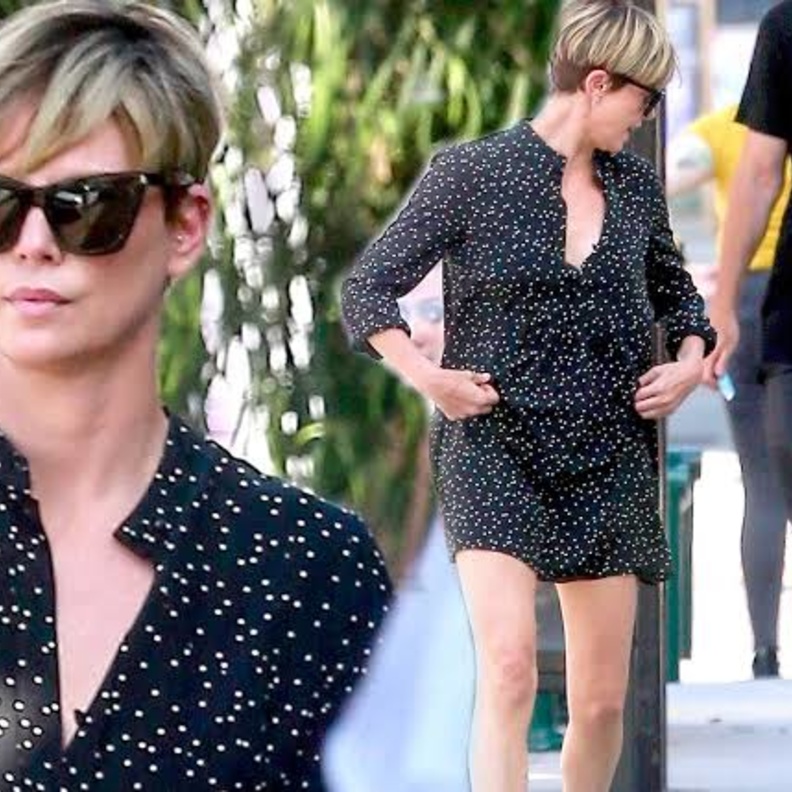 تشارليز ثيرون وابنتها 