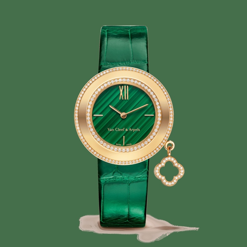 ساعة فخم من الماسات وسير جلدي مصنوع من التمساح من Buccellati 