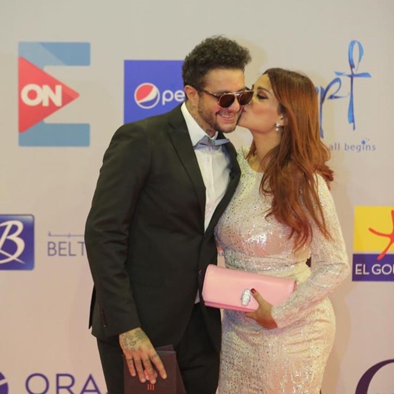 احمد الفيشاوي وزوجته