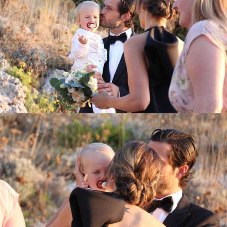 الأمير كارل فيليب وزوجته الأميرة صوفيا في حفل زفاف كارولينا بيهل