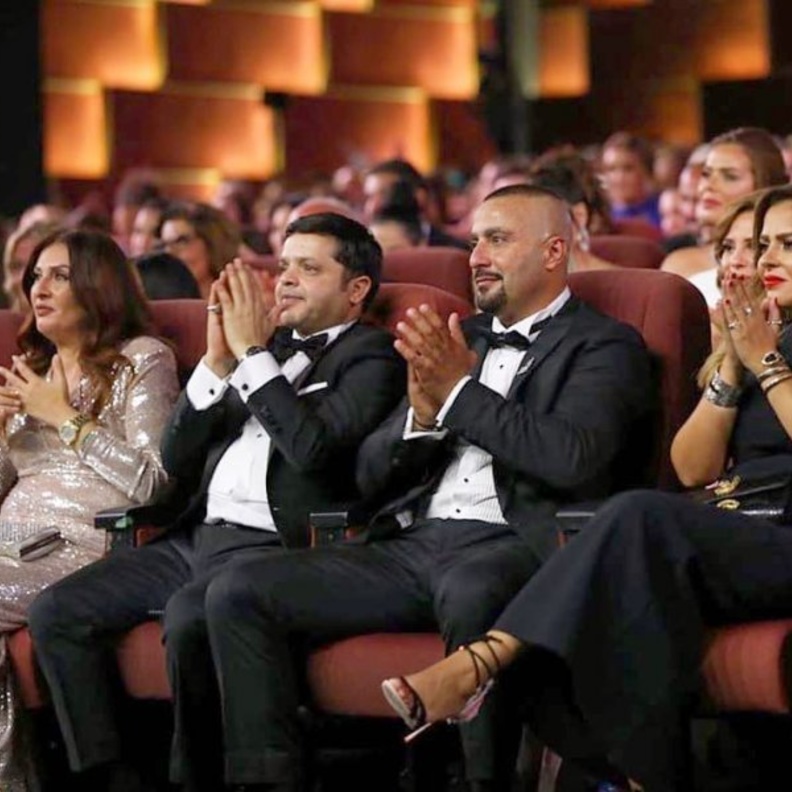 احمد السقا وزوجته ومحمد هنيدي وزوجته