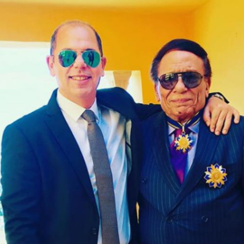 عادل امام وابنه رامي