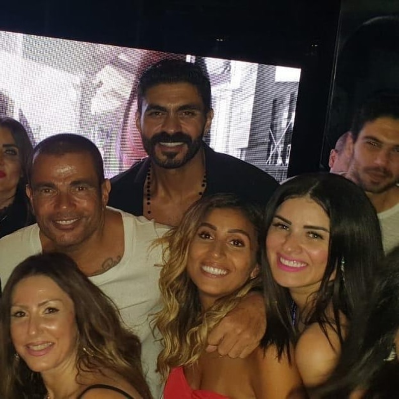 دينا الشربيني تحتفل بعيد ميلاد عمرو دياب