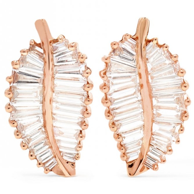 تصميم اقراط ماسية ذات قطع باقيت باسلوب متراص من مجوهرات Shay