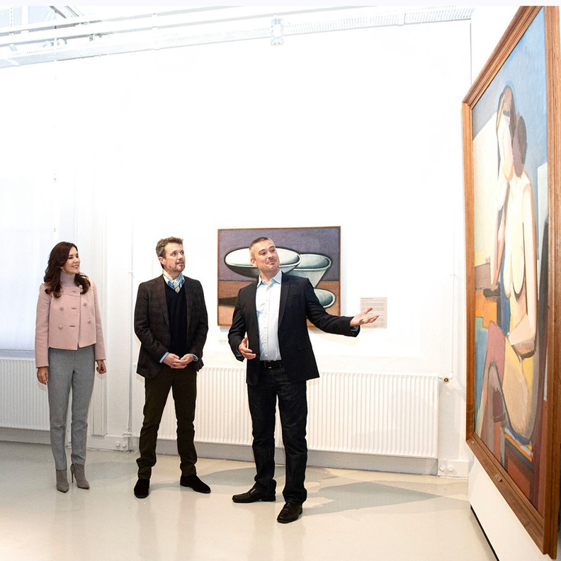 الأمير فريدريك والأميرة ماري يزوران متحف فني في أودنس