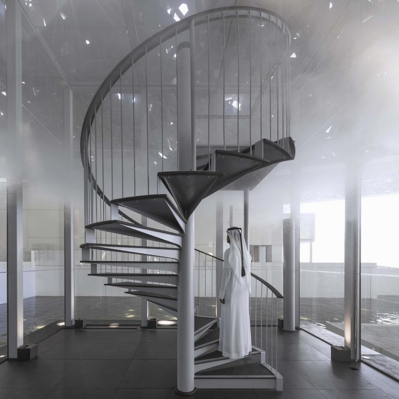 نصب USO - The Perfumed Cloud في متحف اللوفر أبوظبي