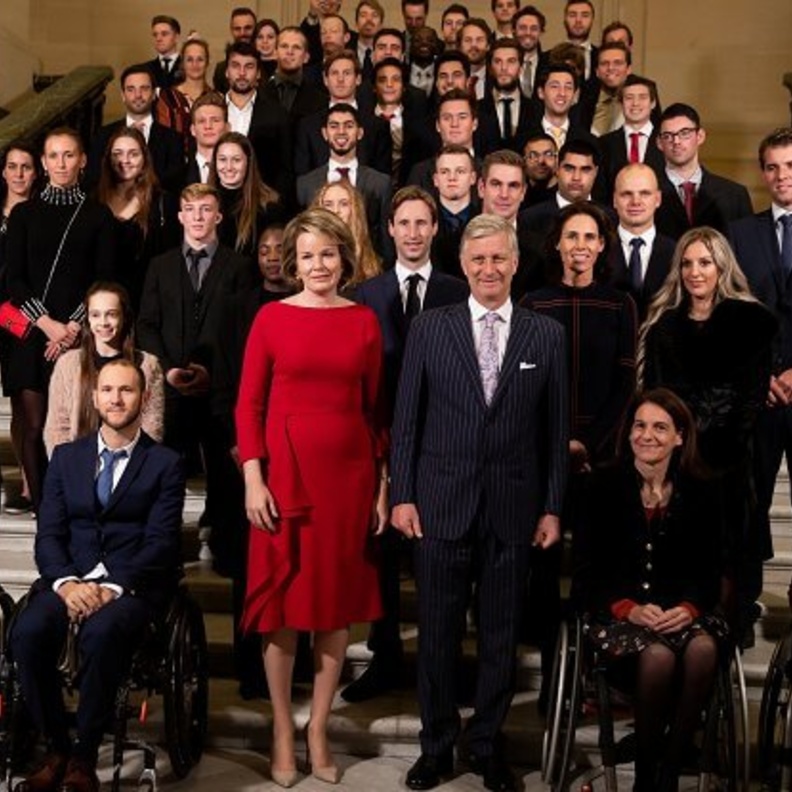 أناقة ملك وملكة بلجيكا في حفل الرياضيين