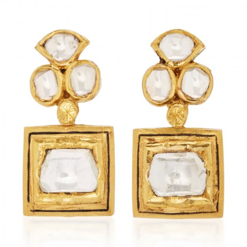 اقراط زمرد مربعة من Maria Jose Jewelry