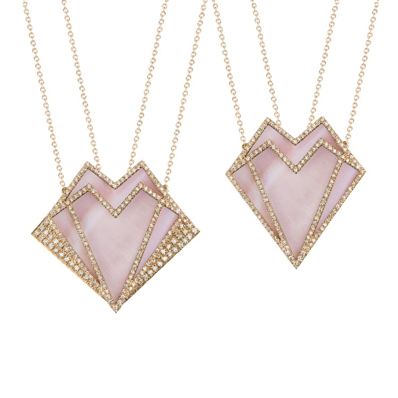  اقراط هندسية مزينة بالتنزانيت والمينا الملون من Sig Ward