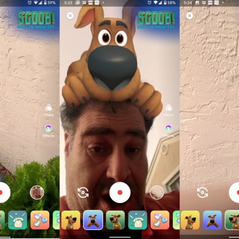 التأثيرات الجديدة على تطبيق ديو من جوجل صممت خصيصًا من أجل فيلم سكوبي دو Scooby Doo القادم