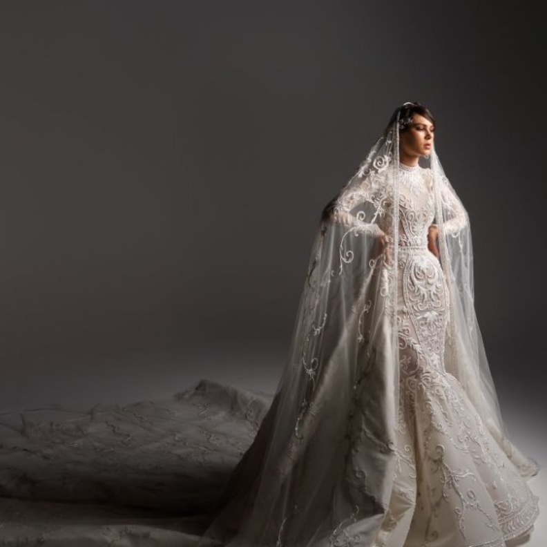 موديلات فساتين زفاف فخمة من تصميم مروان وخالد 