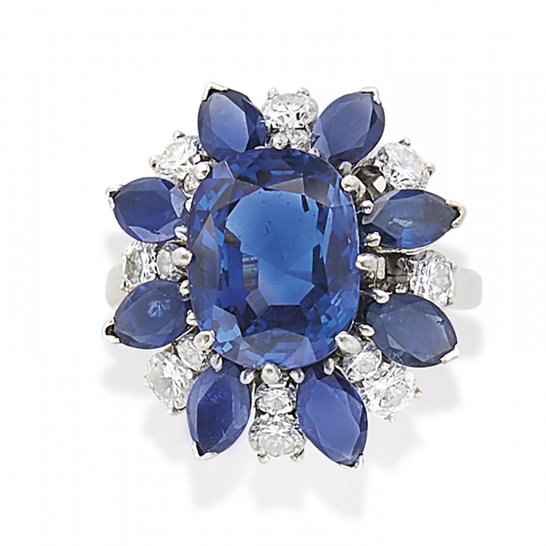 خاتم ياقوت أزرق من بولغاري