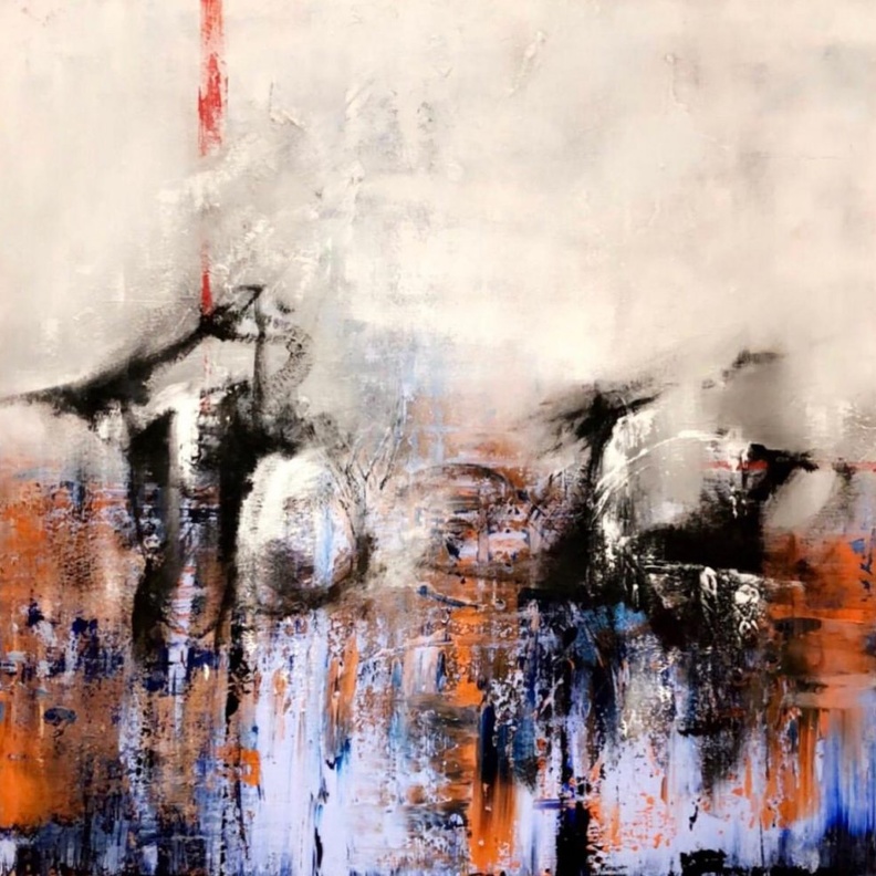  احدى لوحات الفنانة التشكيلية امل الشمراني