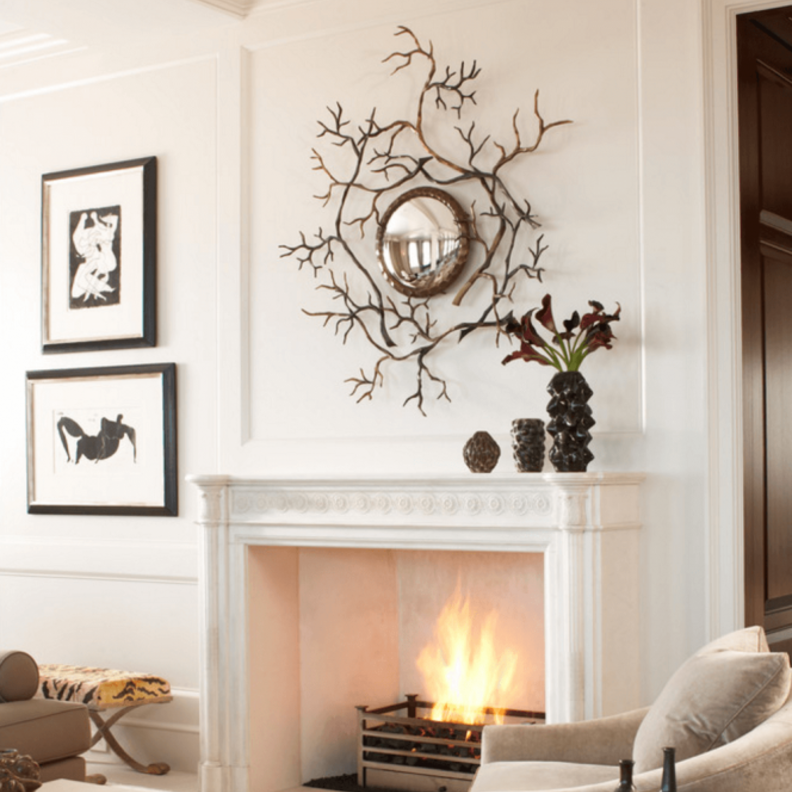 اكسسوارات بألوان الباستيل لزينة المدفأة