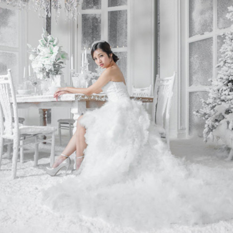 زيني زفافك برقائق الثلج