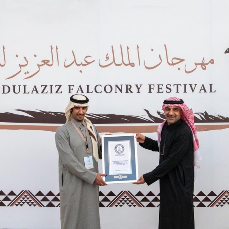 مهرجان الملك عبدالعزيز للصقور يدخل موسوعة غينيس للمرة الثانية