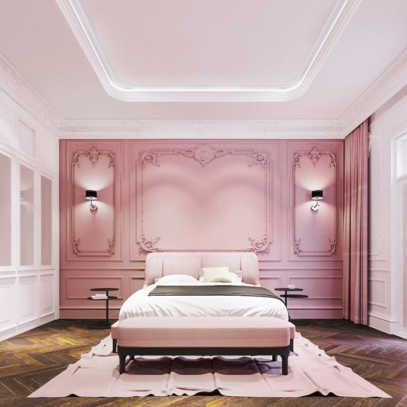  الزهري الباستيل يضيف لمسة مودرن على ديكورات غرفة النوم