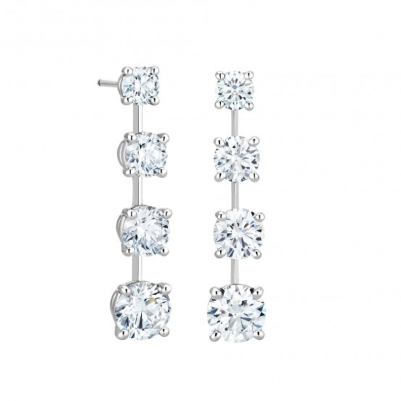 أقراط بلاتين وألماس 