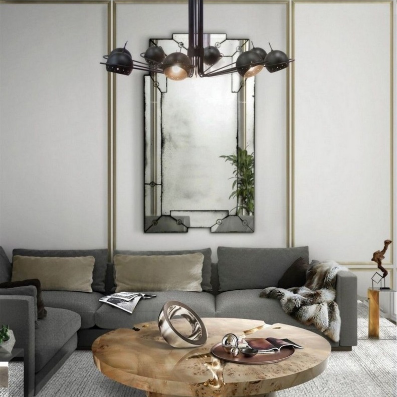 الألوان الأرضية لديكورات غرفة معيشة أنيقة