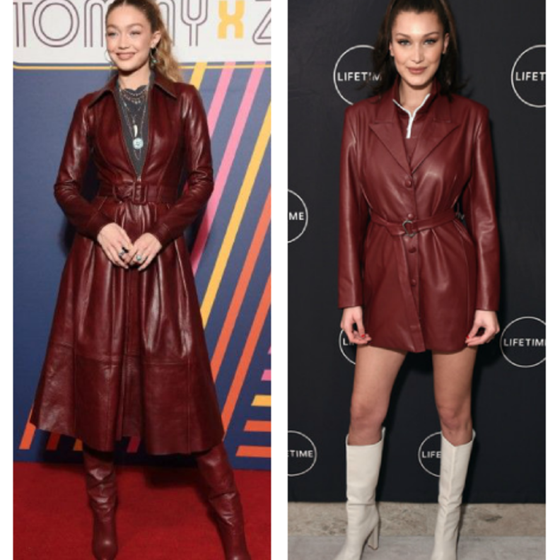 اطلالة لافتة في البليزر الجلد اعتمدتها بيلا حديد