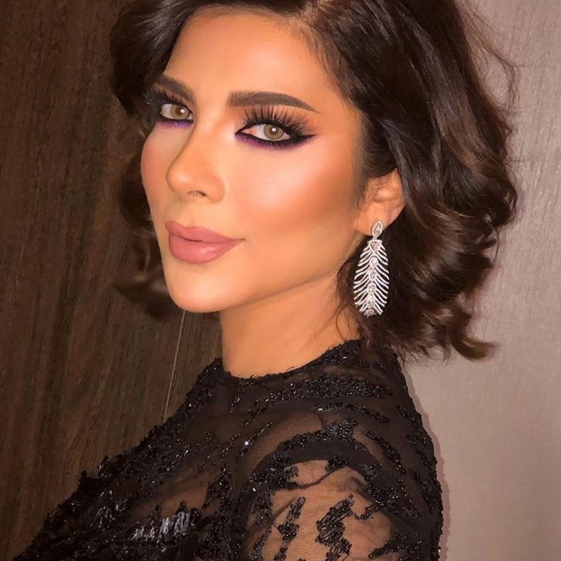 مكياج بنفسجي بأسلوب أصالة نصري