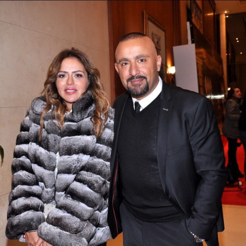 احمد السقا وزوجته مها الصغير خلال تكريمهما