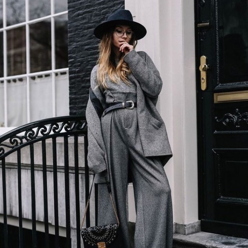 Balenciaga تنورة رمادي