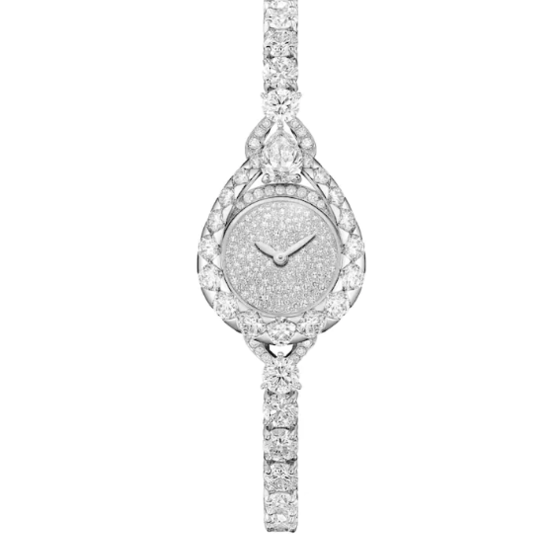 ساعات فخمة مرصعة بالألماس الأبيض