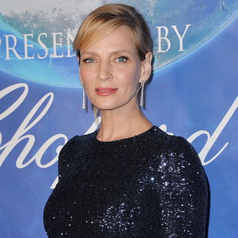 اوما ثورمن تتألق بمجوهرات Chopard في Hollywood for the Global Ocean Gala