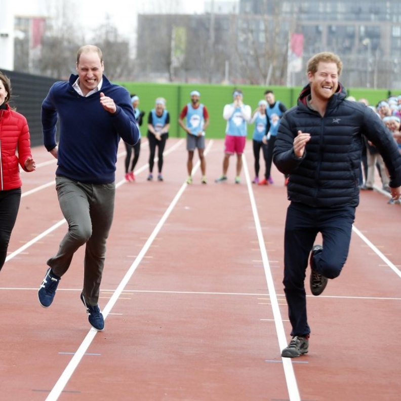 الأمير ويليام والأمير هاري في مارثون سابق