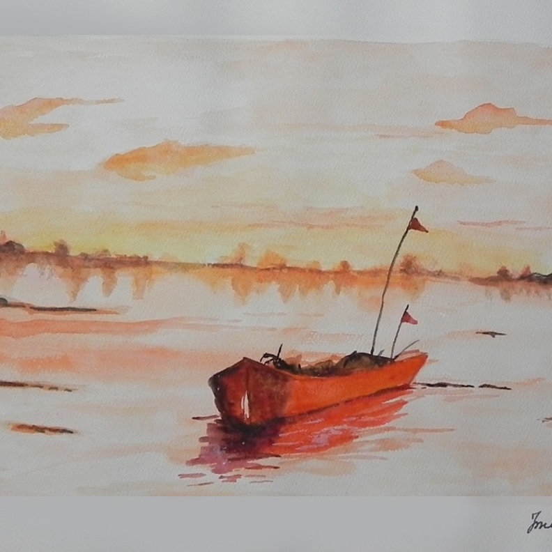 إحدى أعمال الفنانة التشكيلية السعودية إيمان الغامدي