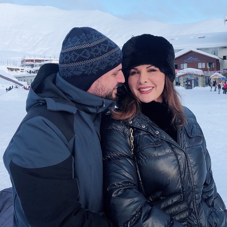 جومانا بو عيد وزوجها 