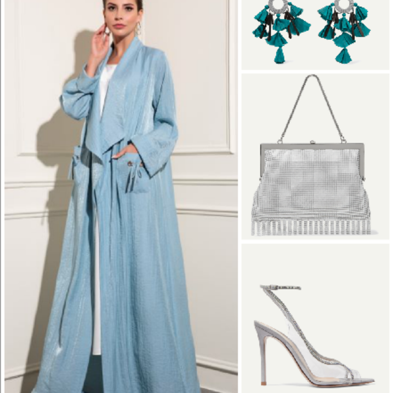 اطلالة أنثوية هادئة وجذابة بالعباية بقصة المعطف