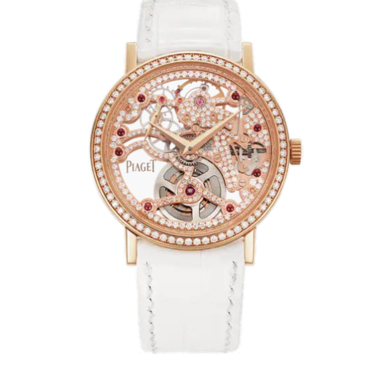 ساعة باللون الأبيض