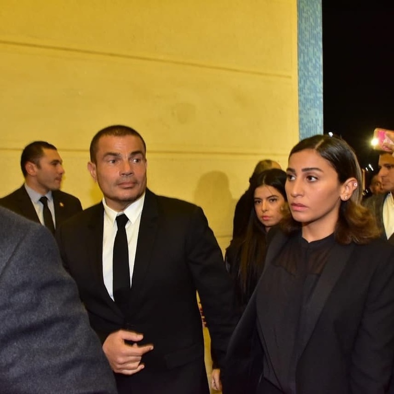 عمرو دياب ودينا الشربيني في آخر ظهور