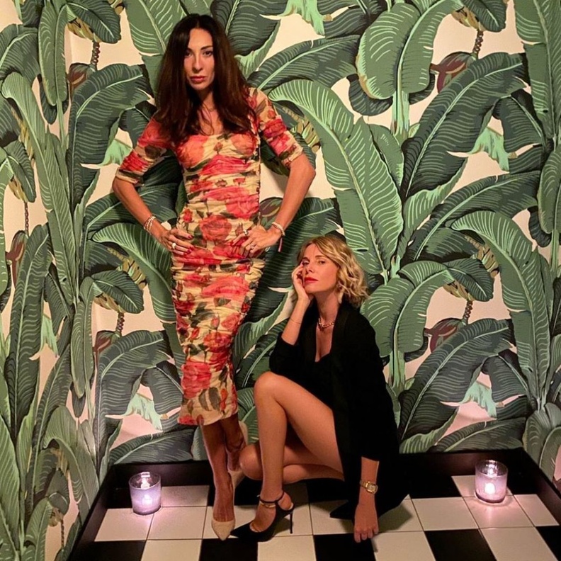 Alessia Marcuzzi & Michela at Indochine Dubai