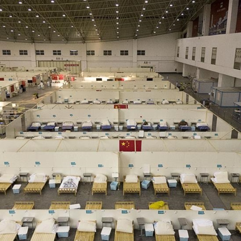 مستشفى ووهان المؤقت ينهي أعماله ويغلق رسميا