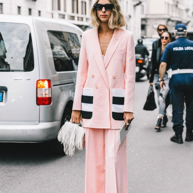 اجمل اطلالات بالبدلة الرسمية الفضفاضة مع الكسرات من ستريت ستايل