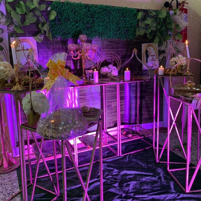 جانب من تنسيقات الاعراس من المنسقة السعودية زهرة الشهري