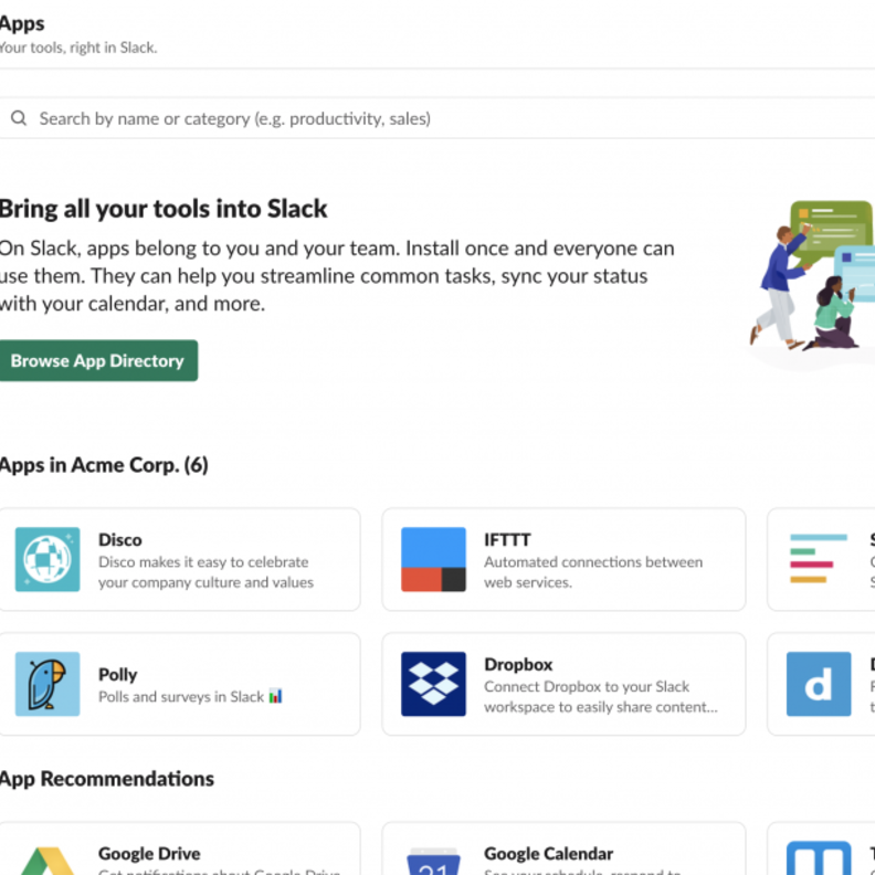 يجمع تطبيق Slack بين تطبيقات المحادثة و ادارة الاعمال و ادارة الادارة ليبقى زملاء العمل على تواصل دائم