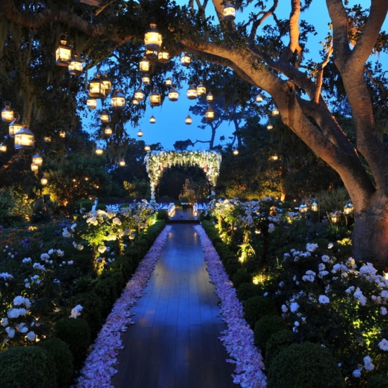 افكار لاضاءة مميزة لحفل الزفاف