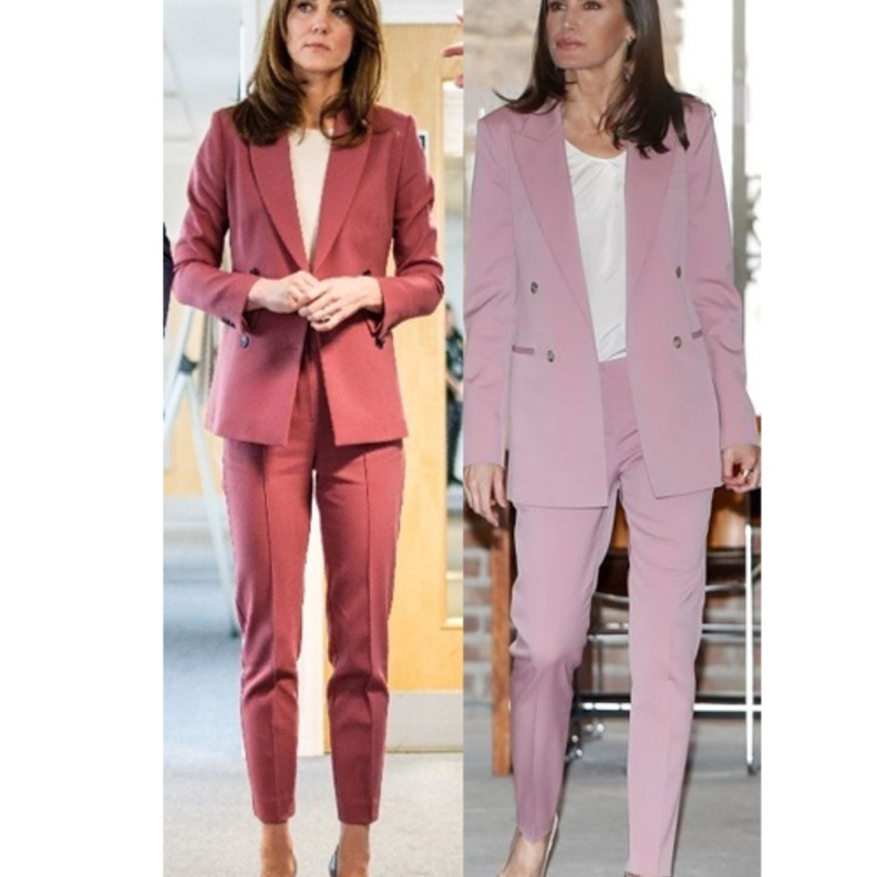 بين كيت ميدلتون والملكة ليتيزيا من بدت أجمل بالبدلة الوردية