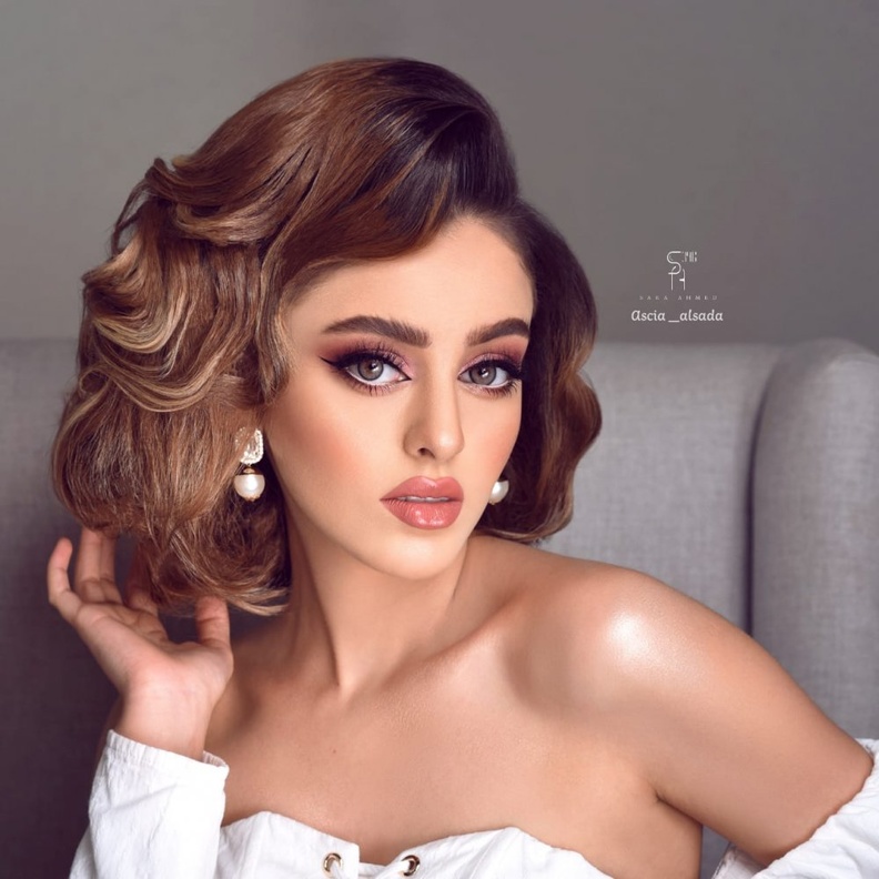 مكياج عروس بأنامل خبيرة التجميل السعودية آسيا الساده