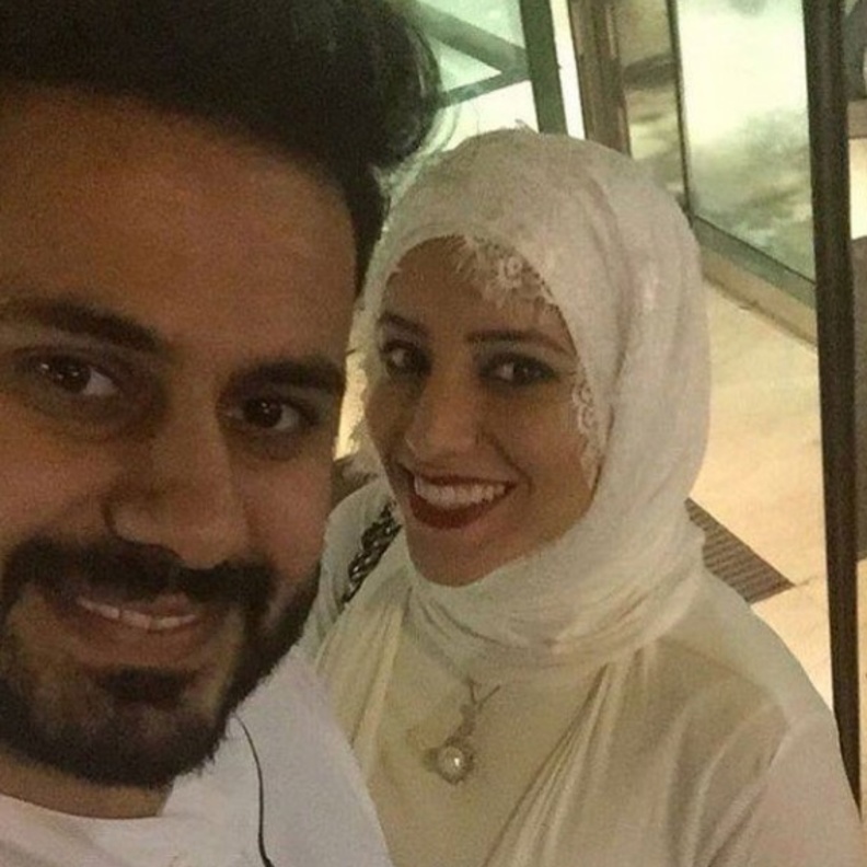 عبدالله بوشهري وزوجته