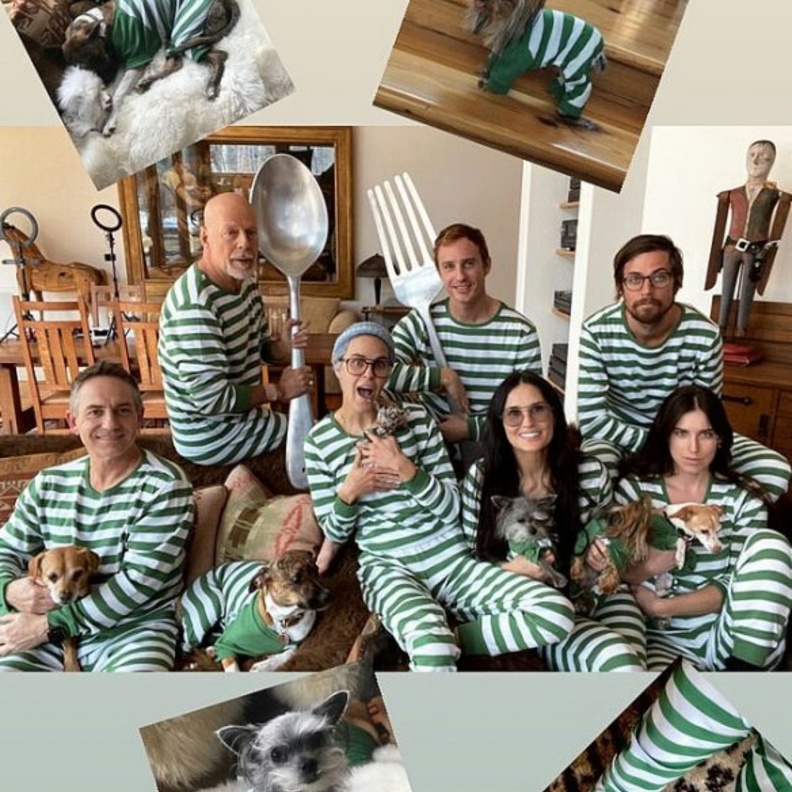 عائلة بروس ويليس و ديمي مور 